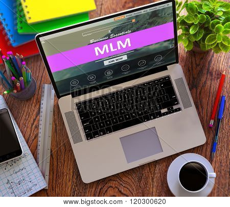MLM. Marketing and Sales Concept.