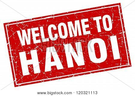 Hanoi Red Square Grunge Welcome To Stamp