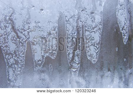 Frostwork on a window glass