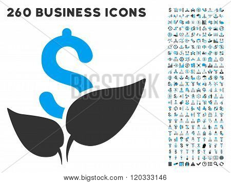 Agriculture Startup Icon with Flat Vector Set