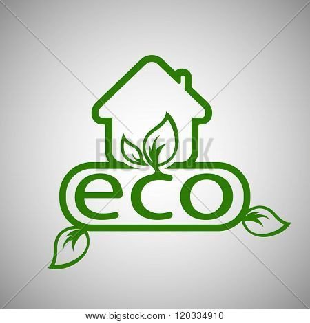 Eco House Vector