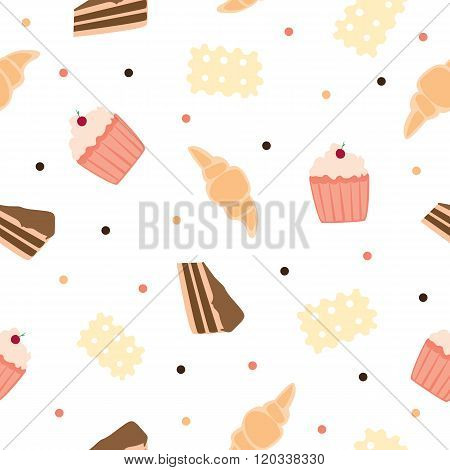 seamless pattern sweet cake