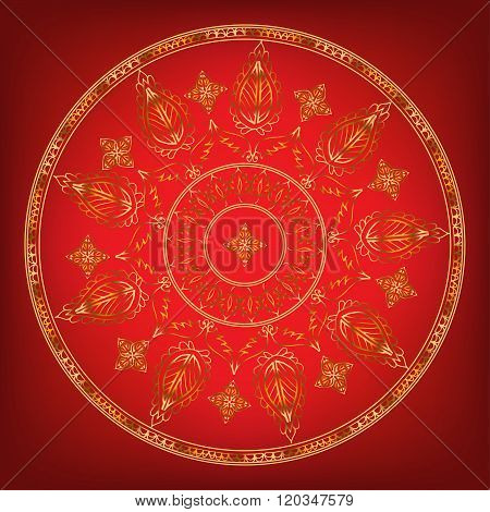 Mandala. Ethnic decorative elements. Hand drawn background. Islam, Arabic, Indian, ottoman motifs