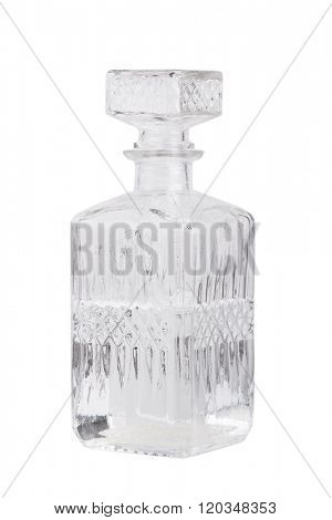 Vintage decanter isolated on white background