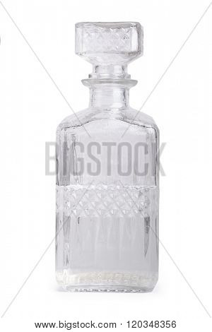 Vintage decanter isolated on white background