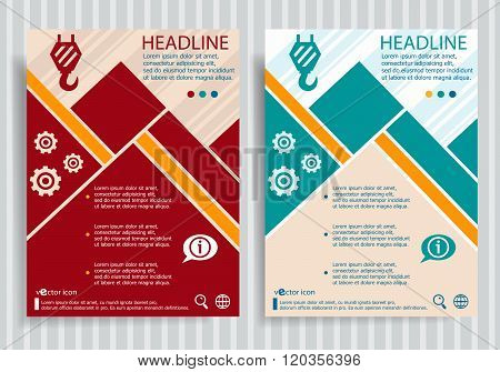 Crane Hook Flat Symbol Modern Flyer,