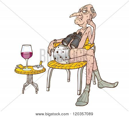 Watcher with binocular