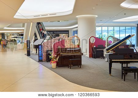 BANGKOK, THAILAND - JUNE 20, 2015: shopping center interior. Shopping centers such as Siam Paragon, Central World Plaza, Emperium, Gaysorn and Central Chidlom become shopping Mecca for shopaholics