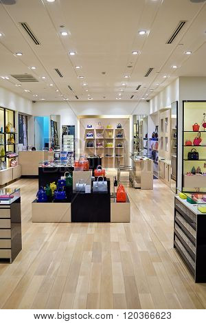 BANGKOK, THAILAND - JUNE 20, 2015: interior of shopping center. Shopping centers such as Siam Paragon, Central World Plaza, Emperium, Gaysorn and Central Chidlom become shopping Mecca for shopaholics