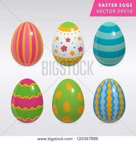 Vintage easter egg design set