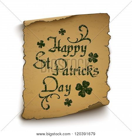 Happy St. Patricks Day background template.