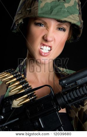 Böse Armee Frau