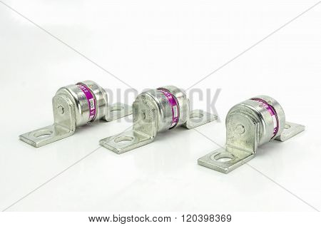 Fuse Of Electrical Protection Component On White Background.