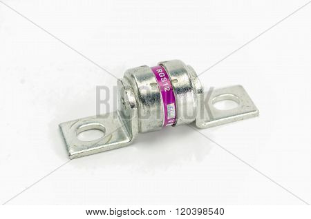 Fuse Of Electrical Protection Component On White Background.