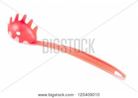 Spoon spaghetti isolated