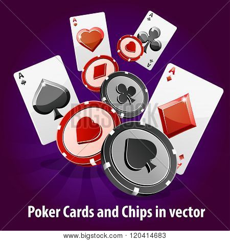 Poker Cards and Chips background