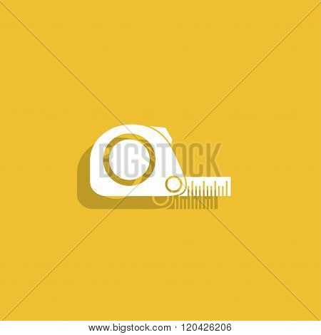 Tape Measure Icon. Roulette Construction  Simbol