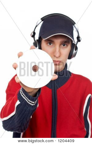 DJ držící disk