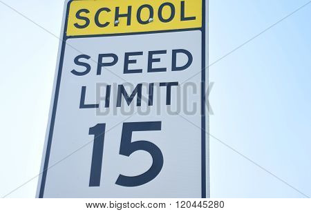 School Zone Speed Limit 15 mph
