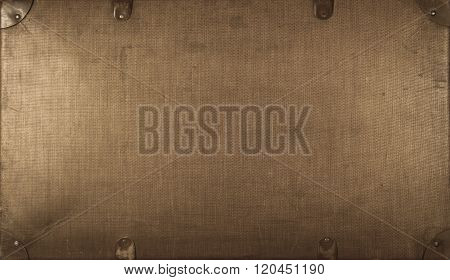 Vintage old brown case. retro briefcase