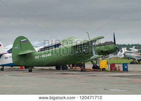 AN-2 airplanes on parking lot