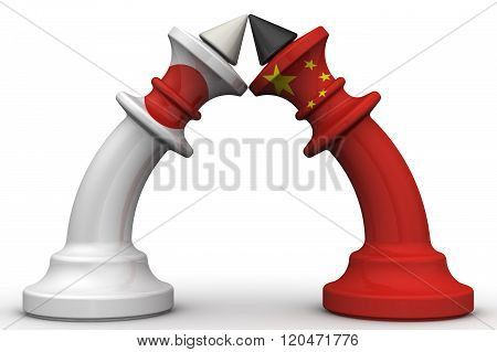 The confrontation between China and Japan. The concept