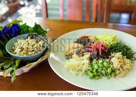Kao Yum traditional healthy salad of southern Thailand