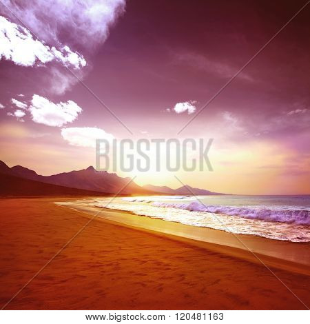 Cofete Fuerteventura Barlovento beach at Canary Islands of Spain