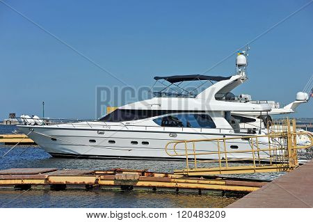 Motor Yacht In Jetty