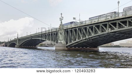 View Of The Troitsky Bridge In St. Petersburg