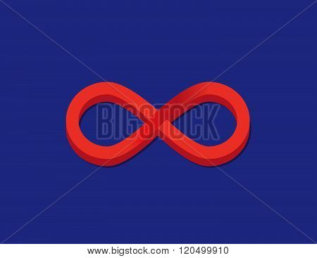 infinity sign vector icon illustration flat design