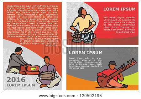 Vector Indian Musician Poster Template