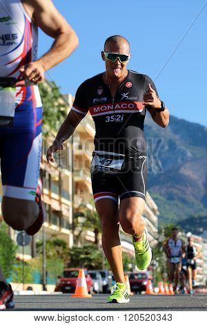 One Runner Sticks Out Tongue