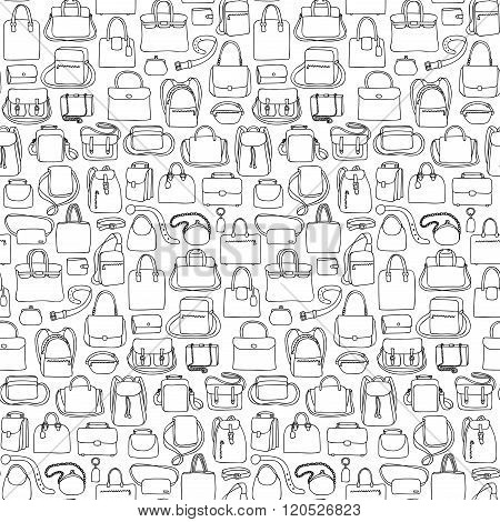 Seamless pattern with bags