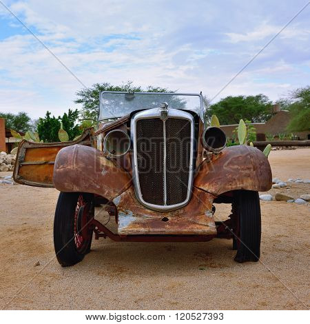 Abandoned Old Morris Eight Car
