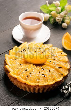 Tasty Decorated Orange Cake