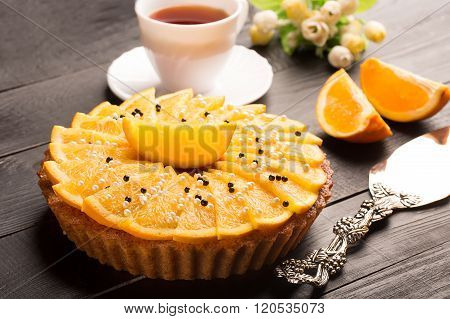 Tasty Decorated Orange Cake