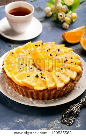 Tasty Decorated Orange Cake