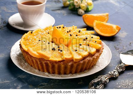 Tasty Decorated Orange Cake