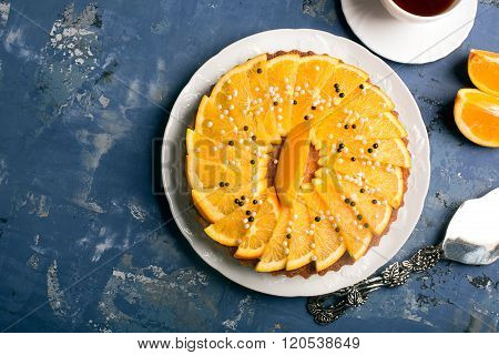 Tasty Decorated Orange Cake