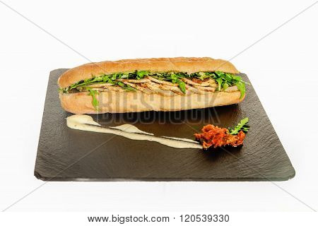 Chicken Or Beef, Gyros Slice Meat And Vegetables