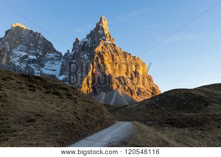 High Mountain At Twilight