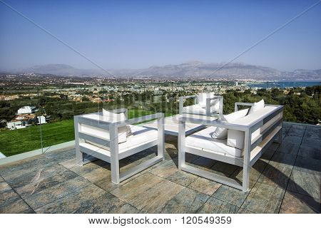 Altea Bay, Costa Blanca. Spain, Alicante. Panoramic View.