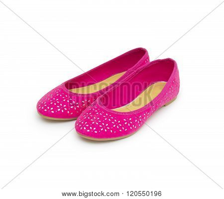 ballet shoes isolated on the white background
