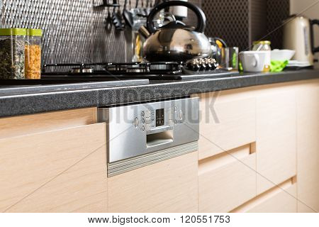Dishwasher After Cleaning Process.