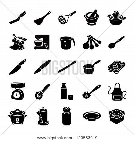 Kitchenware glyph vector icons