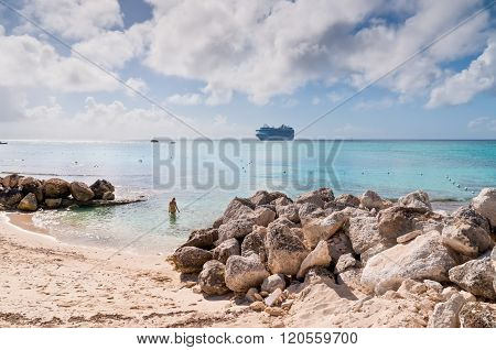 Sandy Beach In The Bahamas