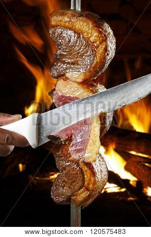 Picanha, traditional Brazilian barbecue. 