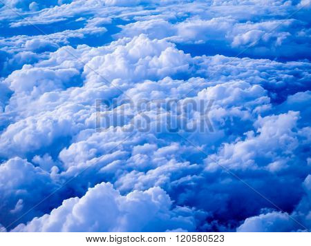 Aerial View Of Stratocumulus Clouds In The Evening