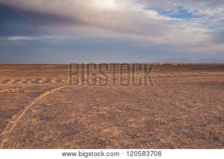 Evening In The Desert In Egypt